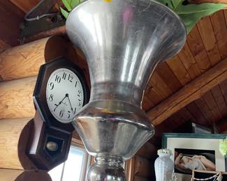 Huge silver decorative vase for weddings or large party. Statement piece.  $175 firm