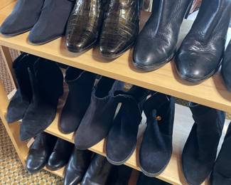 lots and lots of fall and winter boots 10 to 30 dollars