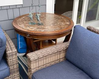 Drexel marble table $399.  Marble on top and bottom. 2 available.  