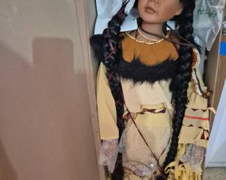 Native American porcelain doll