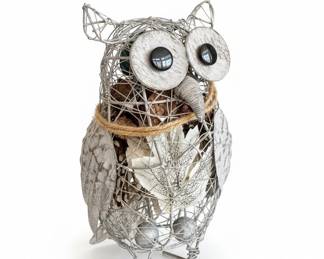 Wire Frame Owl Figurine with Fillings third image