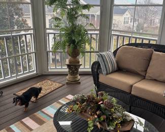 Jeco Piece Wicker Patio Furniture Set with Cushions second image