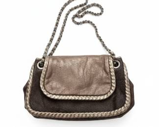 Elie Tahari Metallic Leather Shoulder Bag third image