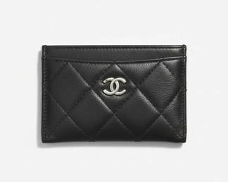 Chanel Black Caviar Quilted Card Holder fourth image