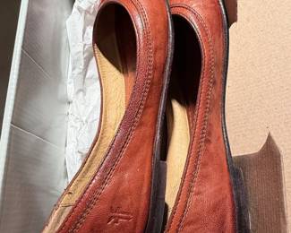 FRYE Carson Ballet Flat Cognac Womens Size M