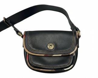 Burberry Haymarket Check Leather Belt Bag