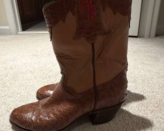 Mens Full Quill Ostrich Cowboy Boots