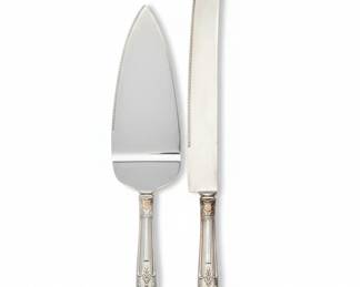 Silver Plated Cake Knife and Server Set third image