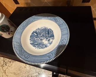 Royal China Currier  Ives Early Winter Rimmed Soup Bowl