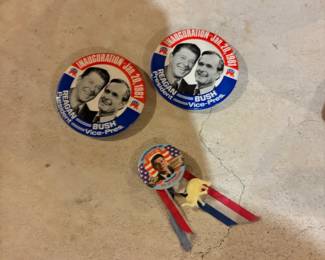 Reagan  Bush Inauguration Memorabilia Lot with Ribbon Pin second image