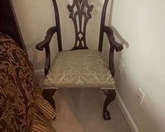 Ethan Allen Chippendale Style Mahogany Side Chair