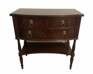 Hickory Chair Mahogany Side Table with Lion Ring Pulls sixth image