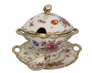 Heinrich Co. Selb Bavaria Soup Tureen with Underplate and Ladle fourth image