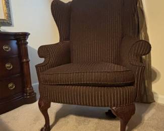 Thomasville Wingback Armchair with Claw Feet