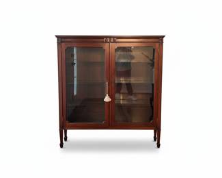 R. J. Horner Style American Empire Carved Mahogany Display Cabinet second image