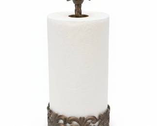 Ornate Bronze Metal Paper Towel Holder second image