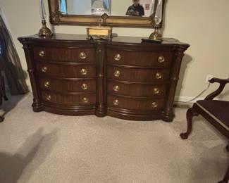 Bernhardt Serpentine Front Dresser and Nightstand Set