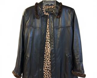St. John Coat Collection by Marie Gray Leather Jacket