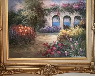 P. H. Adams Floral Garden Oil Painting third image