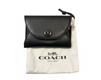 Coach Small Leather Wallet with Turnlock Closure third image