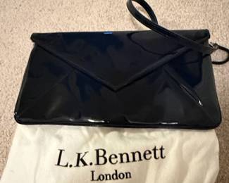 L.K. Bennett London Patent Leather Envelope Clutch