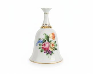 Herend Handpainted Porcelain Bell with Floral Motif third image