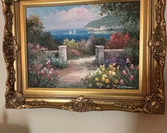 Floral Landscape Oil Painting
