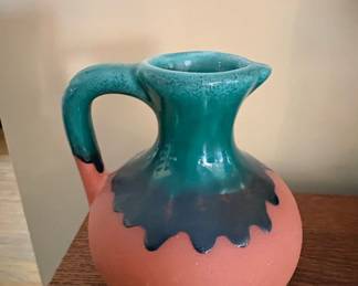 Walt Glass Pottery Drip Glaze Pitcher