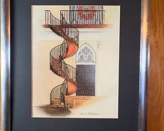The Miraculous Staircase at Loretto Chapel, Santa Fe, NM by Michele M. Brokaw