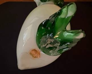 Murano Style Glass Owl Vase B second image