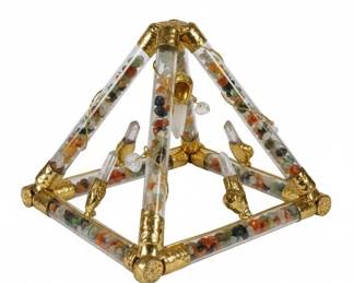 Orgonite Crystal Pyramid with Gemstones