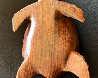 HandCarved Wooden Sea Turtle Figurine third image