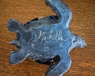 Mosaic Turtle Figurine with Abalone Shell third image