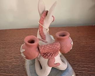 Mexican Folk Art Donkey Ceramic Figurine second image