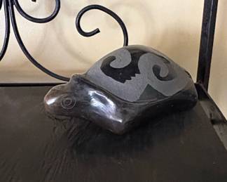 Carved Stone Turtle Figurine Mexico