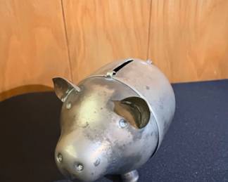 Vintage Napier Silver Plated Piggy Bank