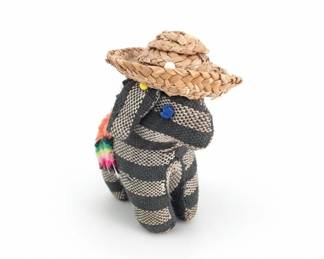 Handmade Woven Figurine with Sombrero Guatemalan Style