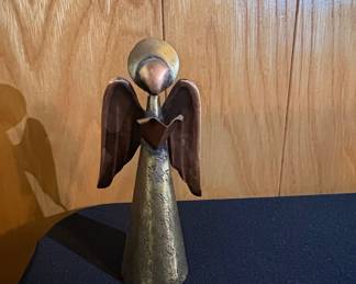 Vintage Copper and Brass Angel Candle Holder