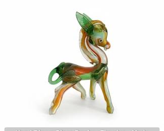 Hand Blown Glass Donkey Figurine Made in Mexico