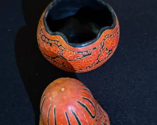 Alberto Rendon Signed Mexican Gourd Art Box second image