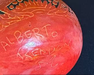 Alberto Rendon Signed Mexican Gourd Art Box third image