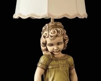 Vintage Cherub Figural Table Lamp by Collection Francaise