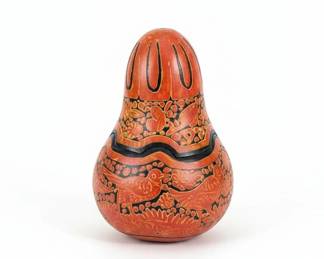 Alberto Rendon Signed Mexican Gourd Art Box