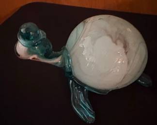 Blown Glass Sea Turtle Figurine second image