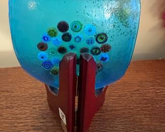 Murano Glass Millefiori Tree of Life Dish second image