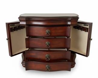 Vintage Bombay Company Mahogany Jewelry Box second image