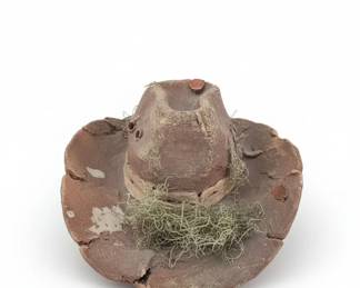 Handmade Ceramic Cowboy Hat Planter or Display Piece second image