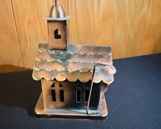 Vintage Berkeley Designs Copper or Tin Church Music Box second image