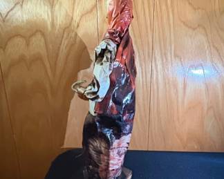 Vintage Mexican Folk Art PapierMch Figurine of a Woman with Basket second image