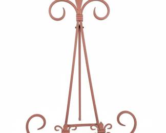 Ornate Metal Easel with Fleurdelis Accents